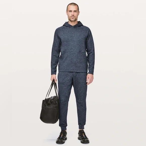 Lululemon At Ease Hoodie in Heathered Speckled Jet Blue / Black - Picture 4 of 10